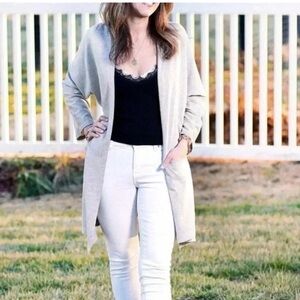 DONNI Ribbed Sweater Coat Cardigan